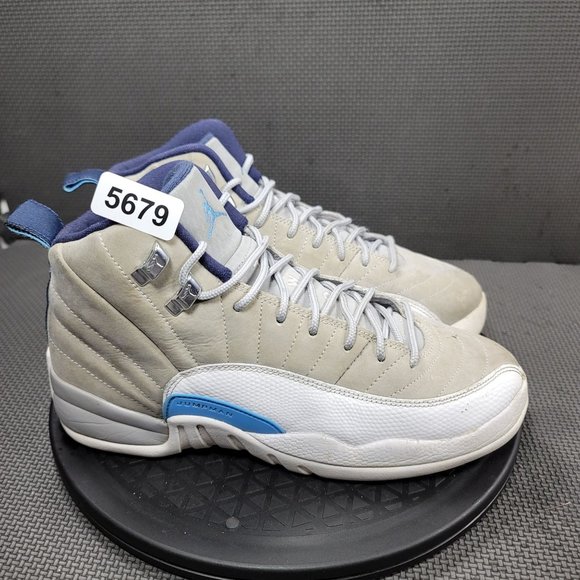Jordan Other - Youth Sz 7 Grey & White Jordan 12 Retro Mid Suede Shoes